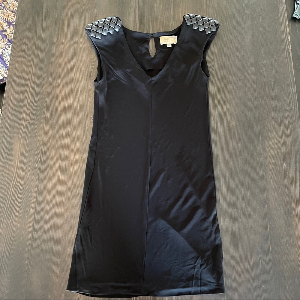 Elizabeth and James Black Leather Studded Shoulder Moto Bladerunner Look